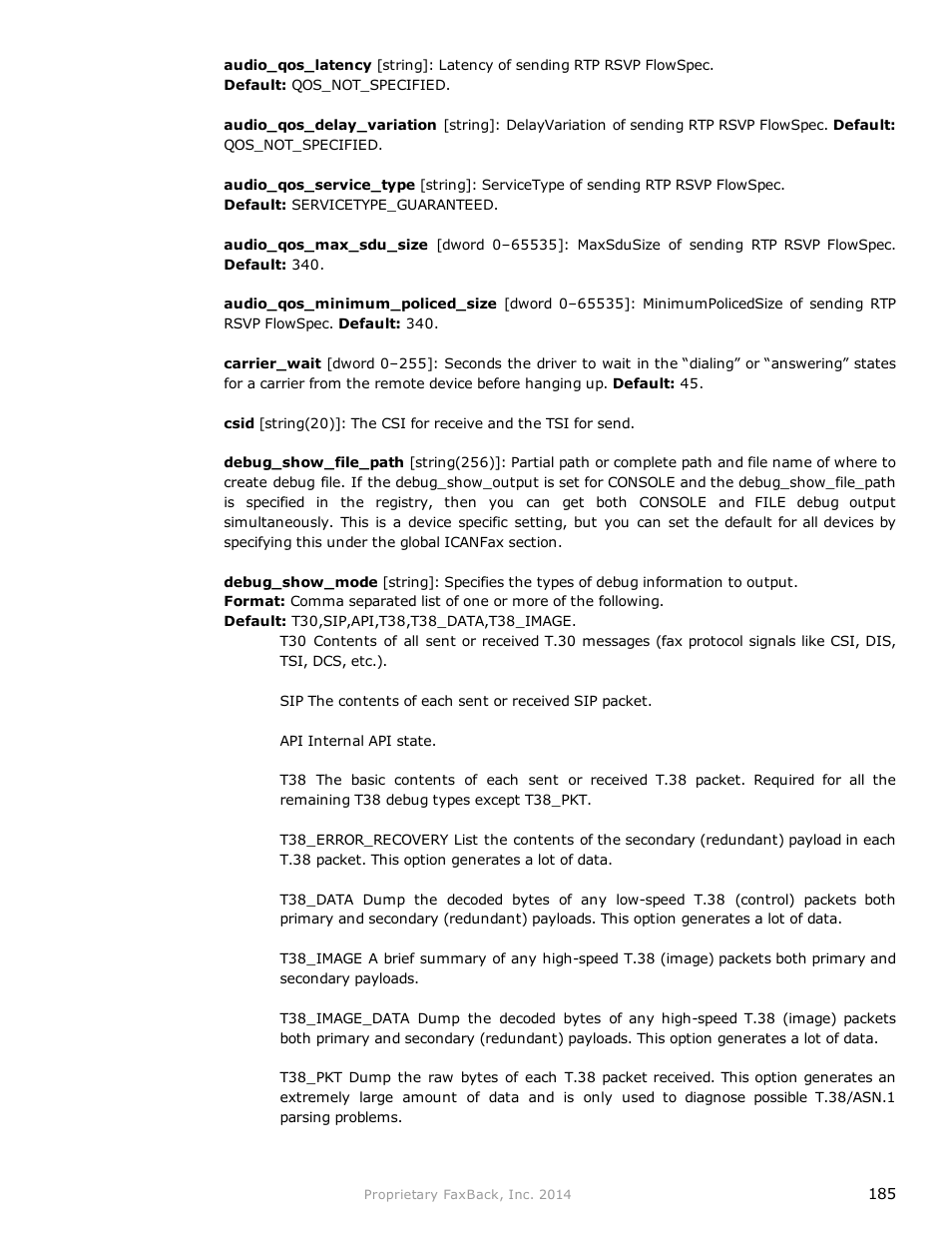 FaxBack NET SatisFAXtion 9.0 - Fax Server Manual User Manual | Page 185 / 203