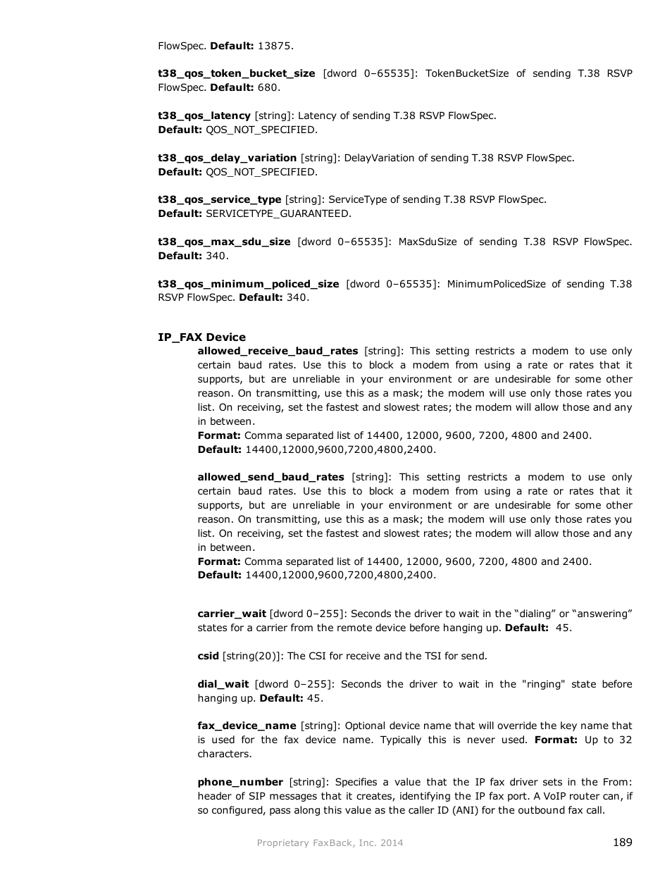 FaxBack NET SatisFAXtion 9.0 - Fax Server Manual User Manual | Page 189 / 203