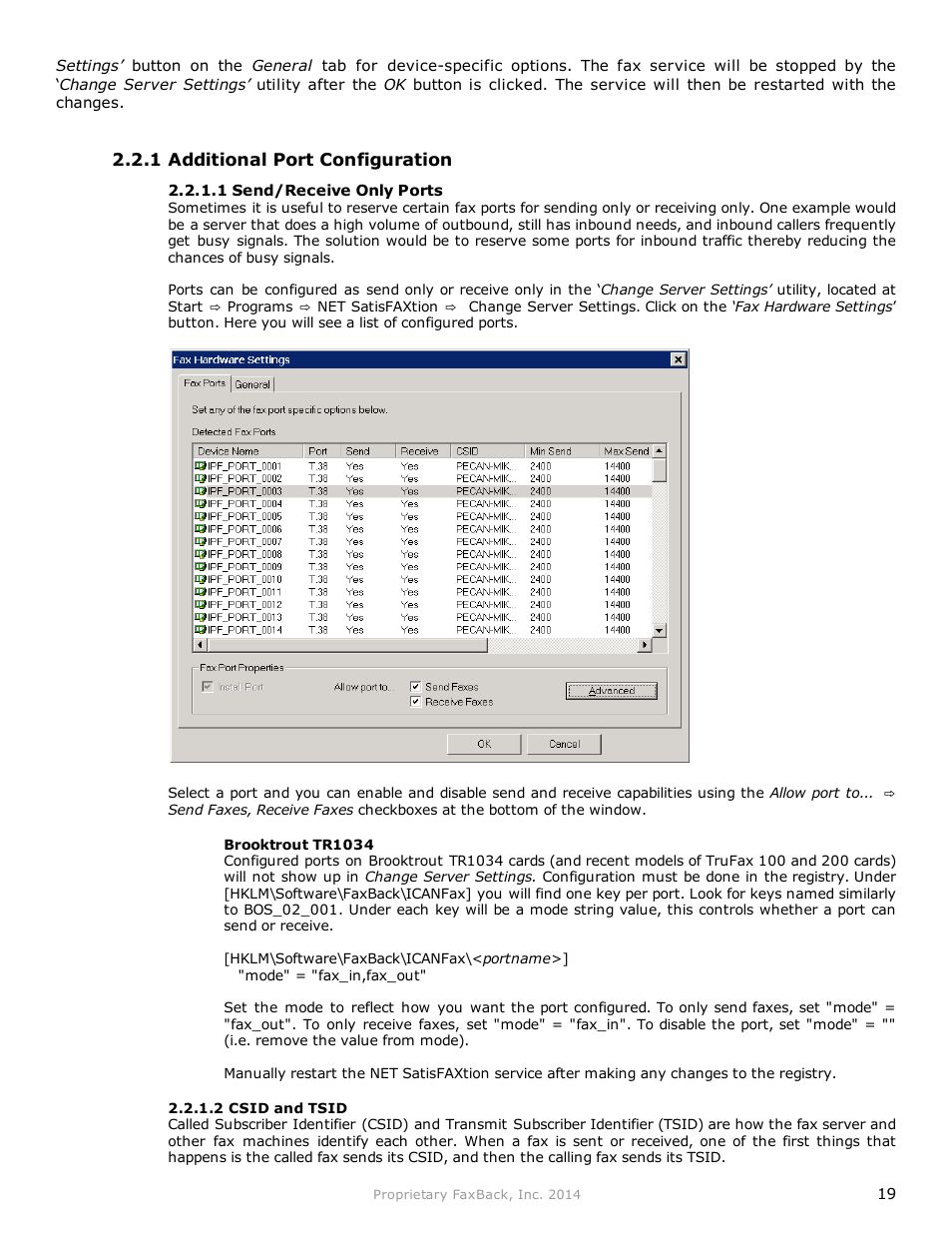 FaxBack NET SatisFAXtion 9.0 - Fax Server Manual User Manual | Page 19 / 203