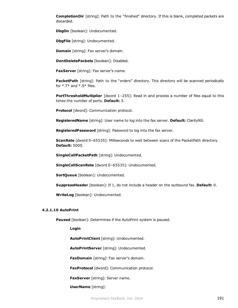 FaxBack NET SatisFAXtion 9.0 - Fax Server Manual User Manual | Page 191 / 203