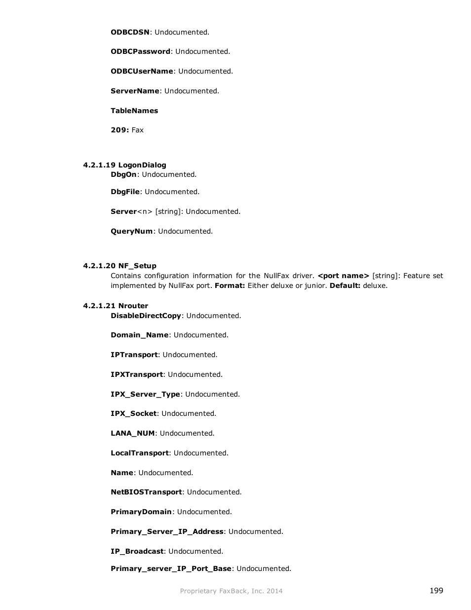 FaxBack NET SatisFAXtion 9.0 - Fax Server Manual User Manual | Page 199 / 203