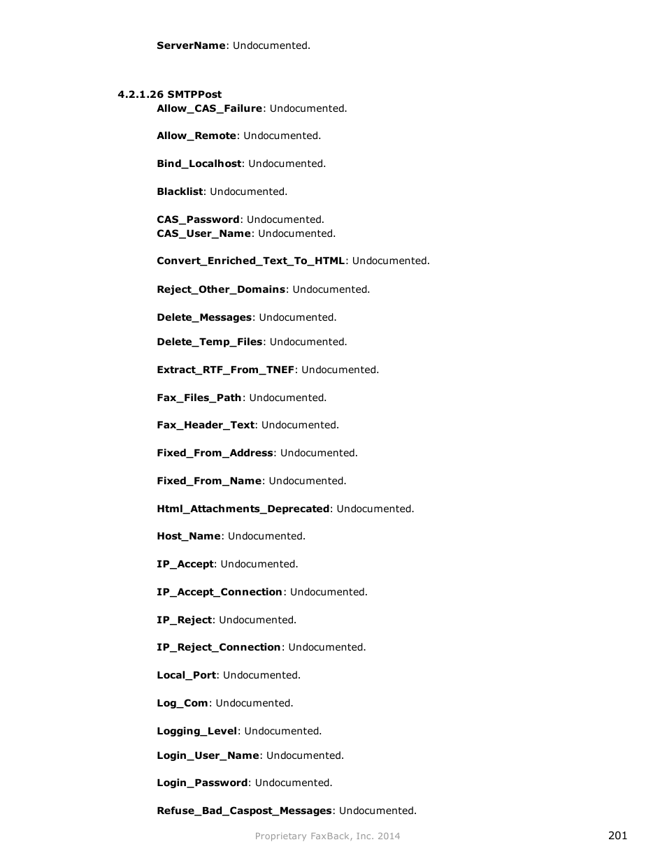 FaxBack NET SatisFAXtion 9.0 - Fax Server Manual User Manual | Page 201 / 203