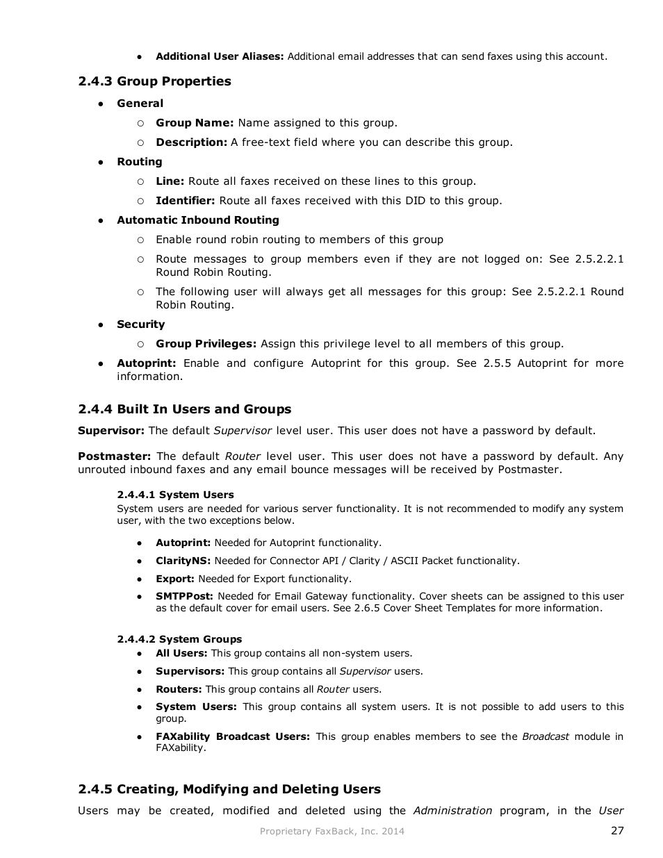 FaxBack NET SatisFAXtion 9.0 - Fax Server Manual User Manual | Page 27 / 203