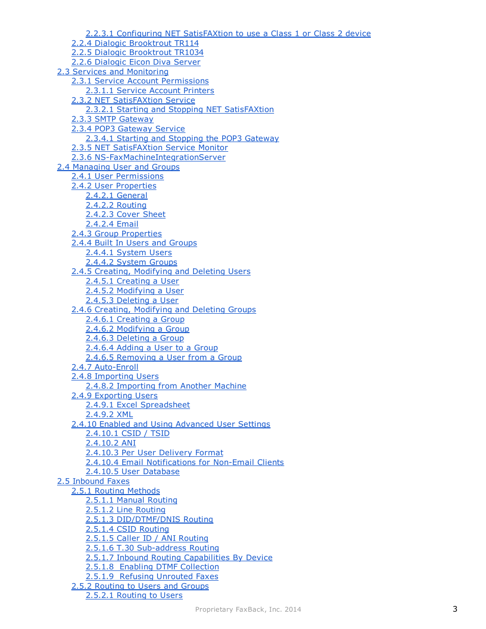 FaxBack NET SatisFAXtion 9.0 - Fax Server Manual User Manual | Page 3 / 203