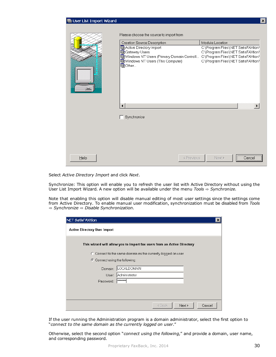 FaxBack NET SatisFAXtion 9.0 - Fax Server Manual User Manual | Page 30 / 203