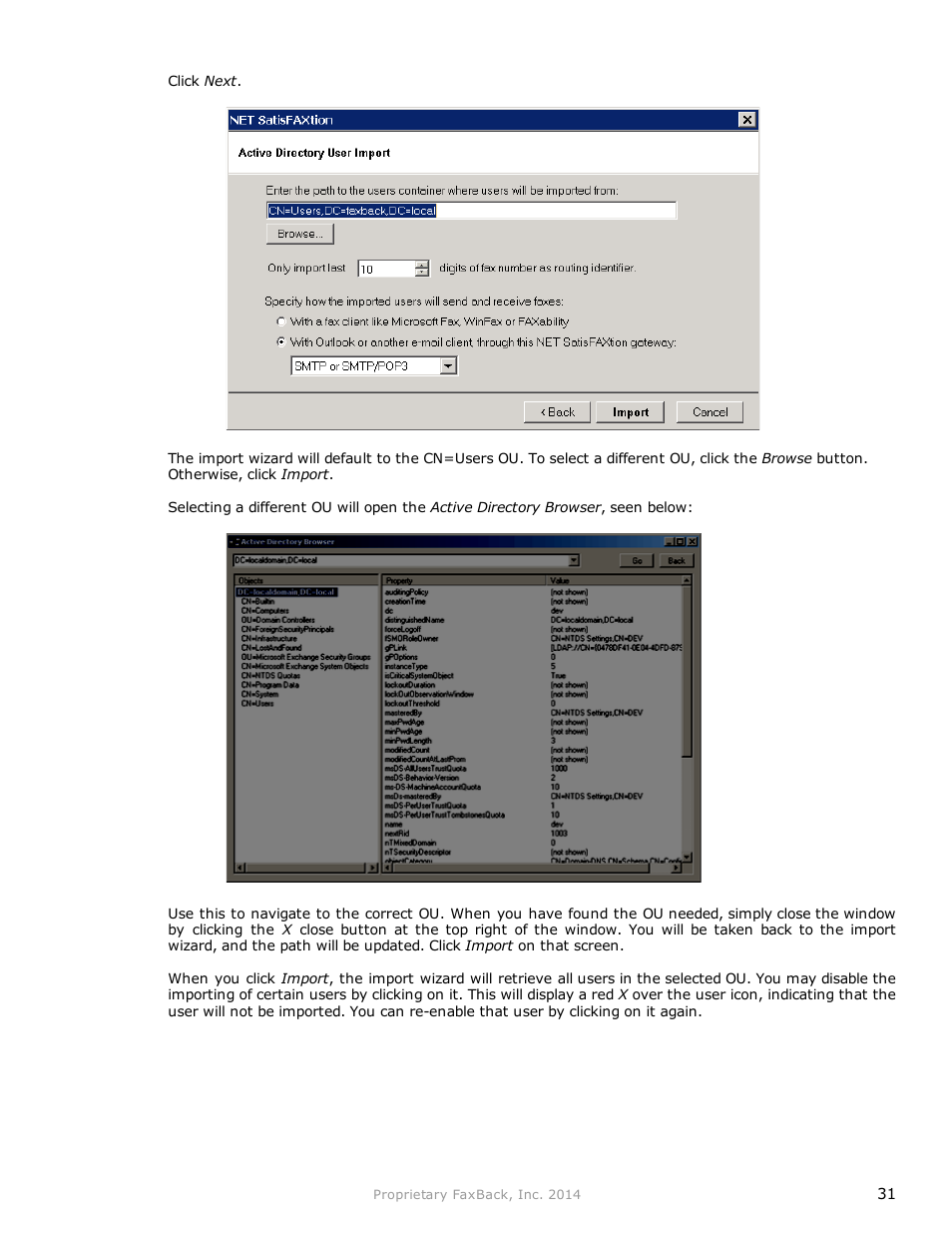 FaxBack NET SatisFAXtion 9.0 - Fax Server Manual User Manual | Page 31 / 203