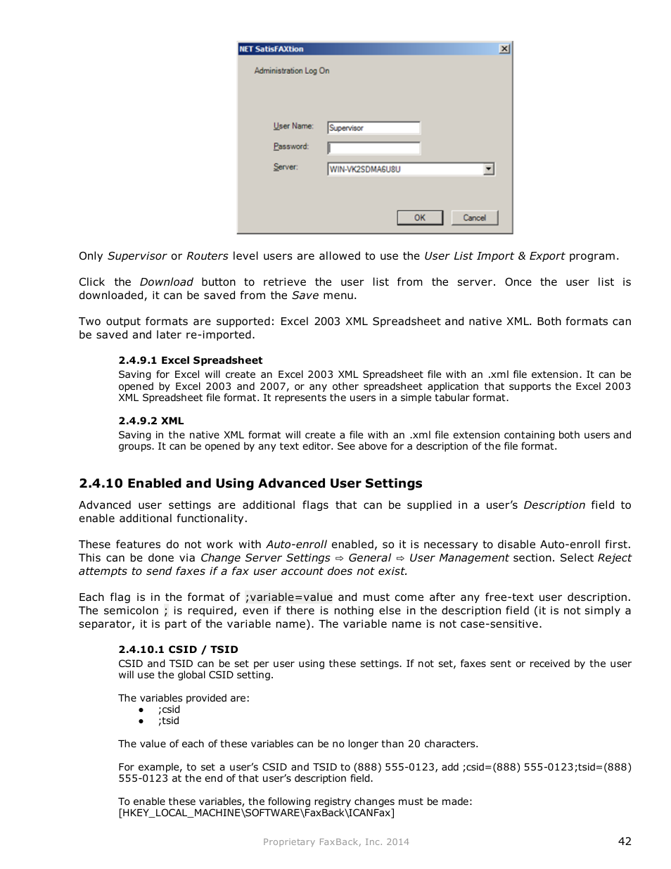 FaxBack NET SatisFAXtion 9.0 - Fax Server Manual User Manual | Page 42 / 203