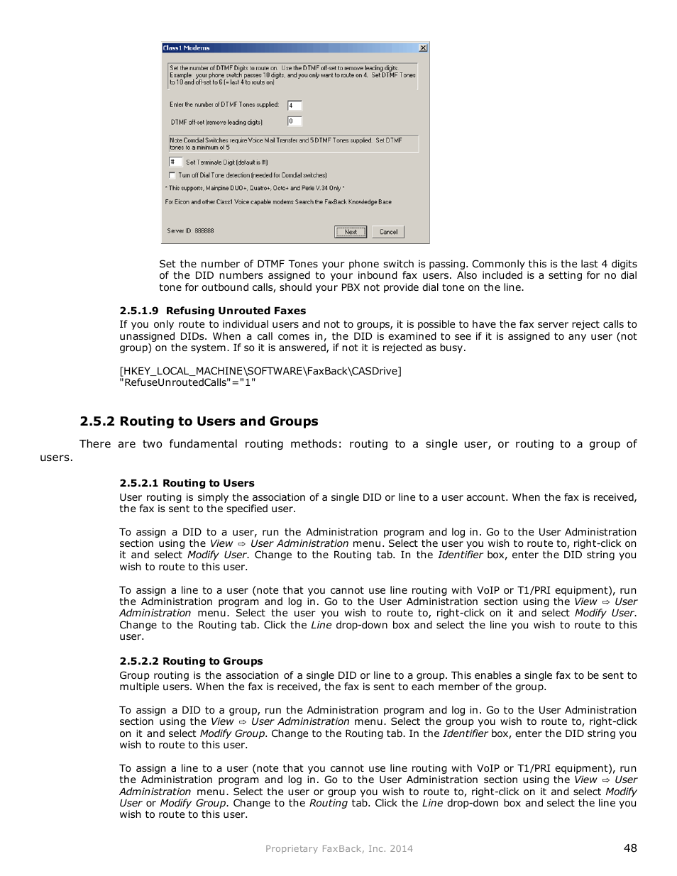 FaxBack NET SatisFAXtion 9.0 - Fax Server Manual User Manual | Page 48 / 203
