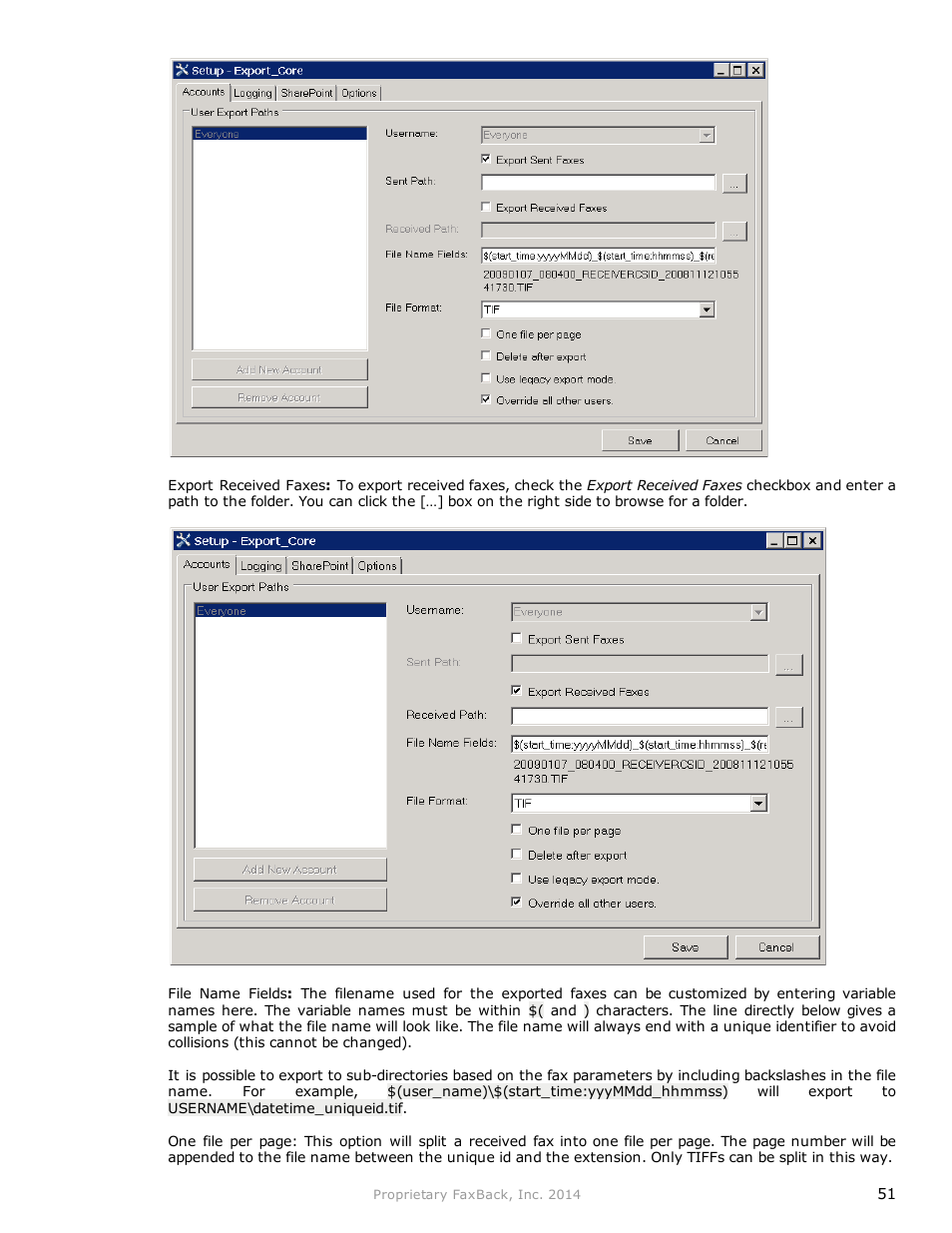 FaxBack NET SatisFAXtion 9.0 - Fax Server Manual User Manual | Page 51 / 203
