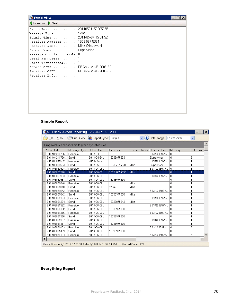 FaxBack NET SatisFAXtion 9.0 - Fax Server Manual User Manual | Page 70 / 203