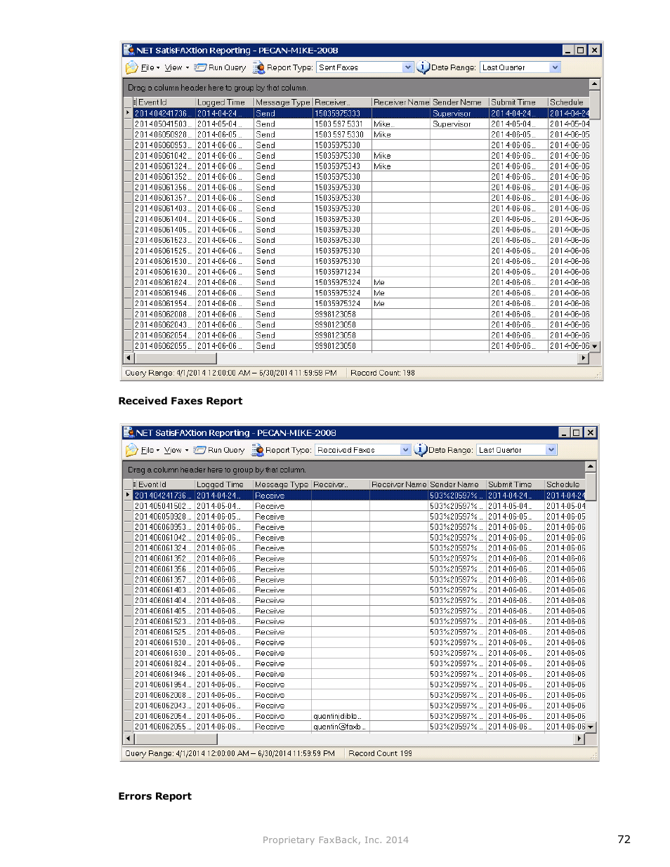 FaxBack NET SatisFAXtion 9.0 - Fax Server Manual User Manual | Page 72 / 203