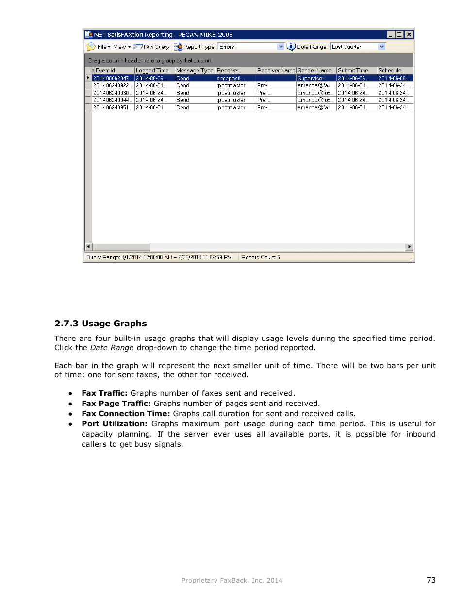 FaxBack NET SatisFAXtion 9.0 - Fax Server Manual User Manual | Page 73 / 203