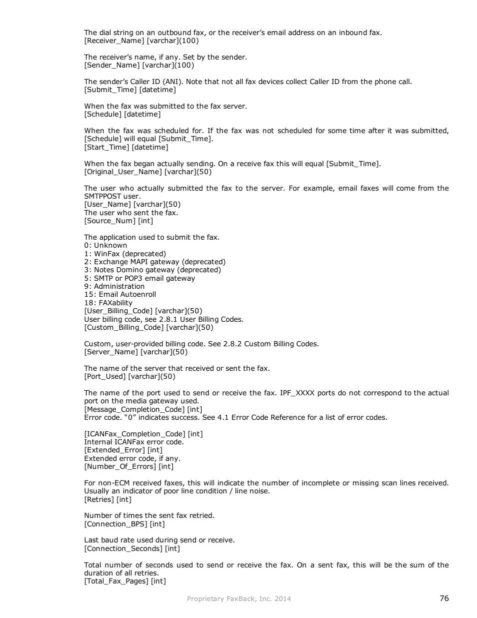 FaxBack NET SatisFAXtion 9.0 - Fax Server Manual User Manual | Page 76 / 203