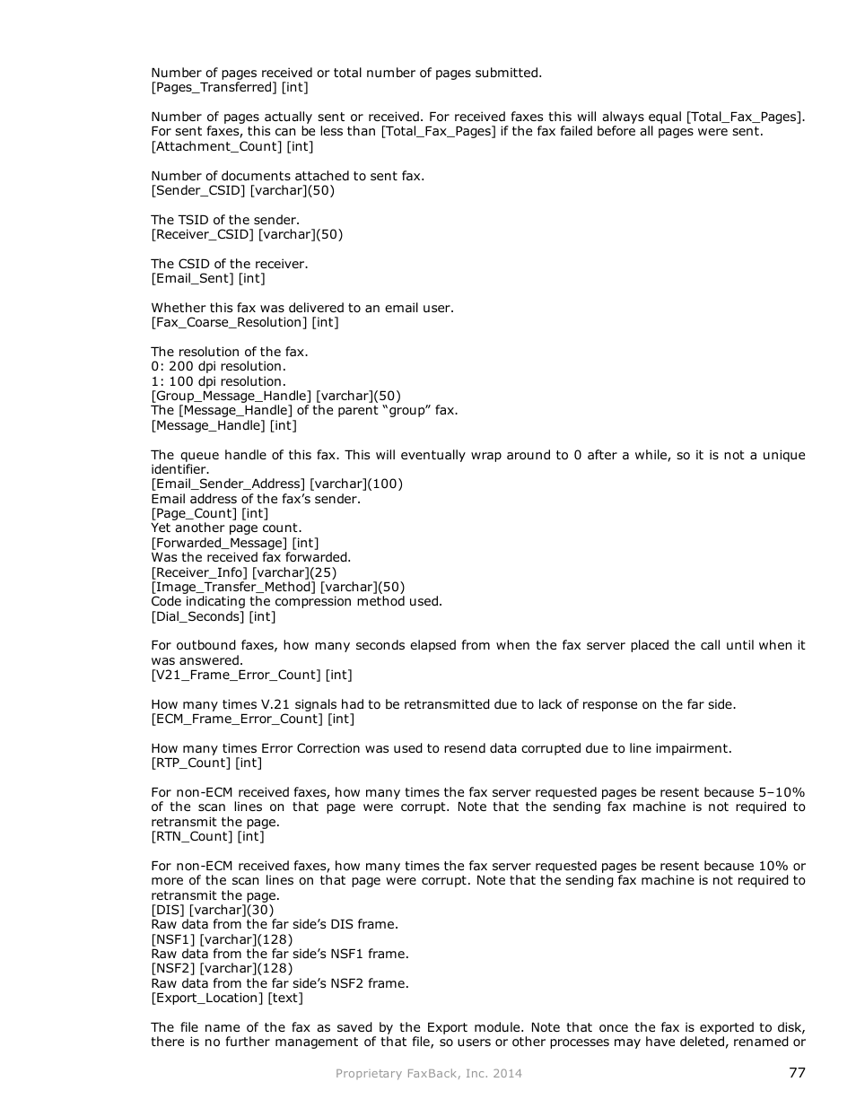FaxBack NET SatisFAXtion 9.0 - Fax Server Manual User Manual | Page 77 / 203