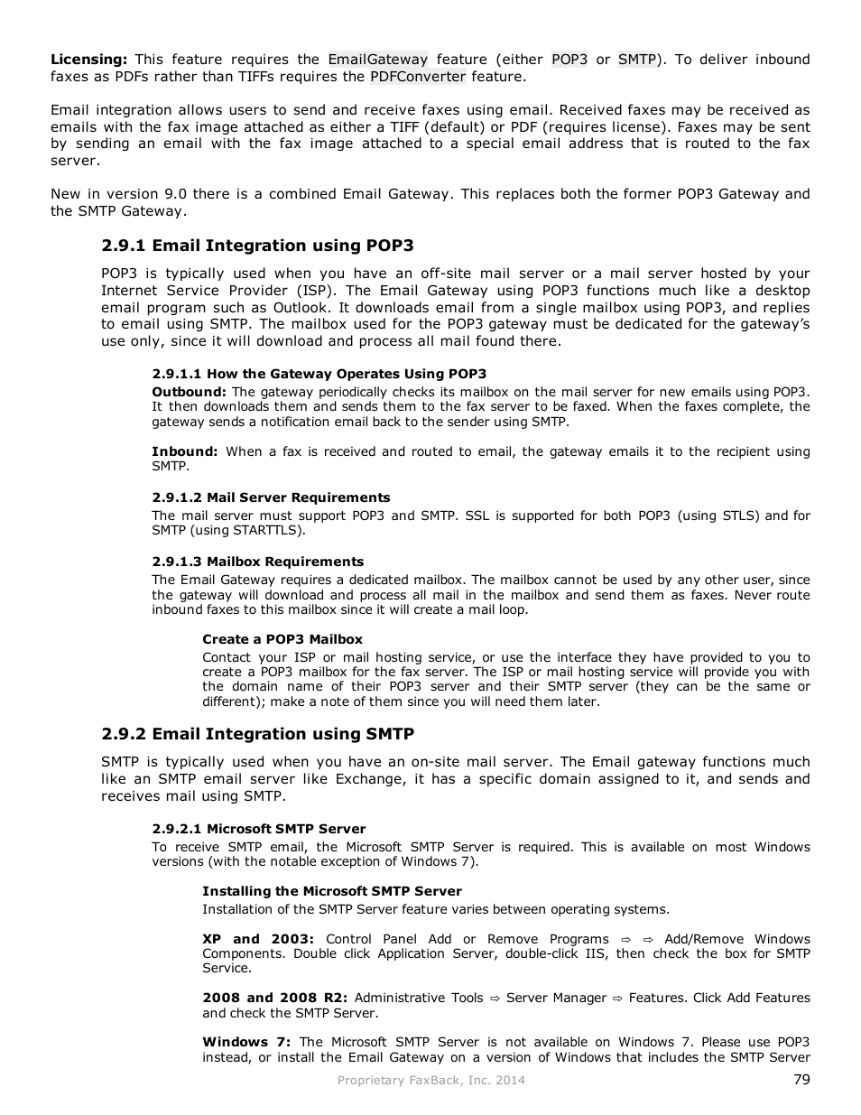 FaxBack NET SatisFAXtion 9.0 - Fax Server Manual User Manual | Page 79 / 203