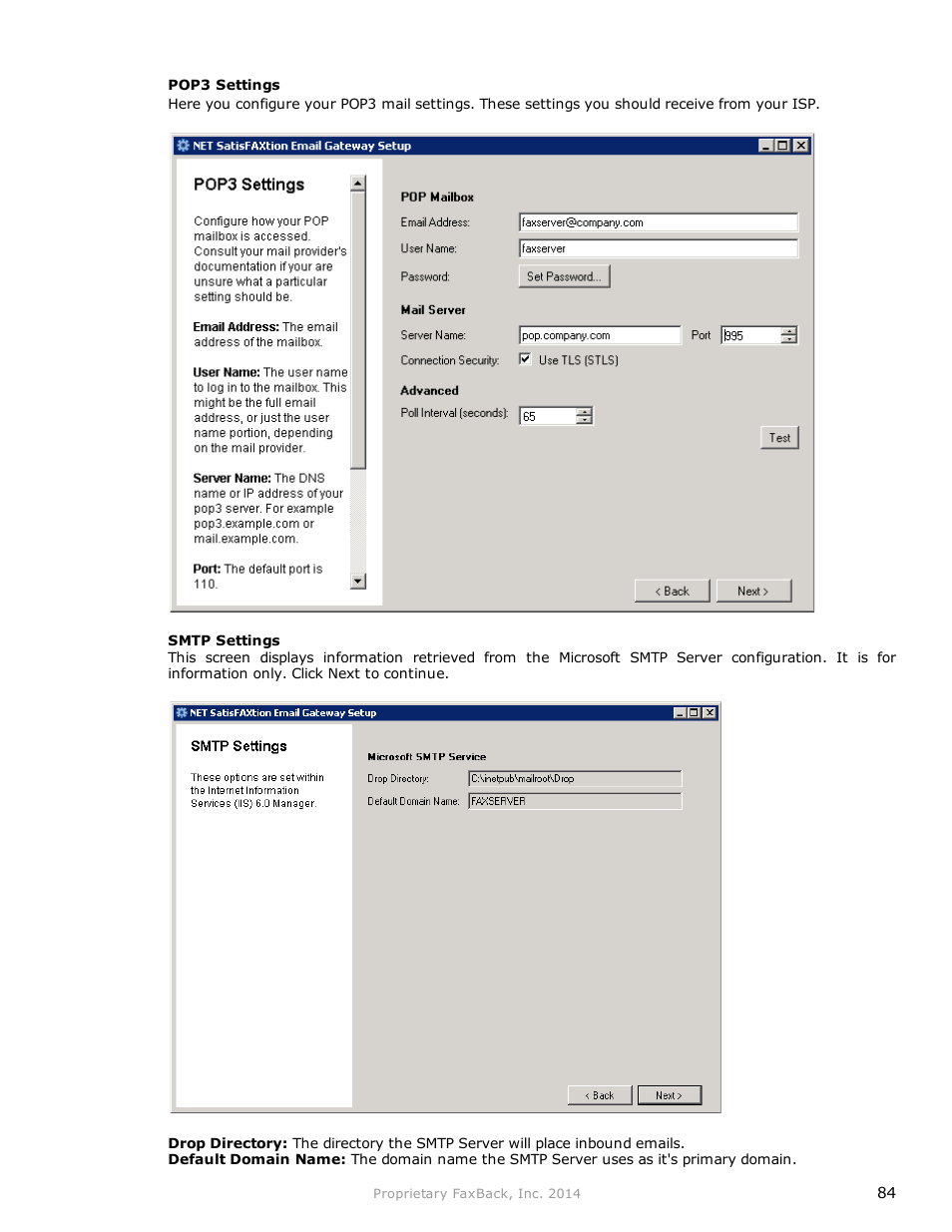 FaxBack NET SatisFAXtion 9.0 - Fax Server Manual User Manual | Page 84 / 203