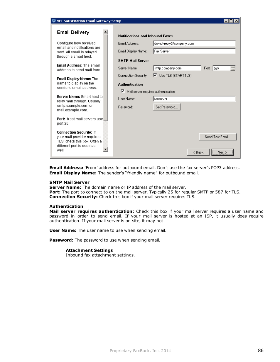 FaxBack NET SatisFAXtion 9.0 - Fax Server Manual User Manual | Page 86 / 203