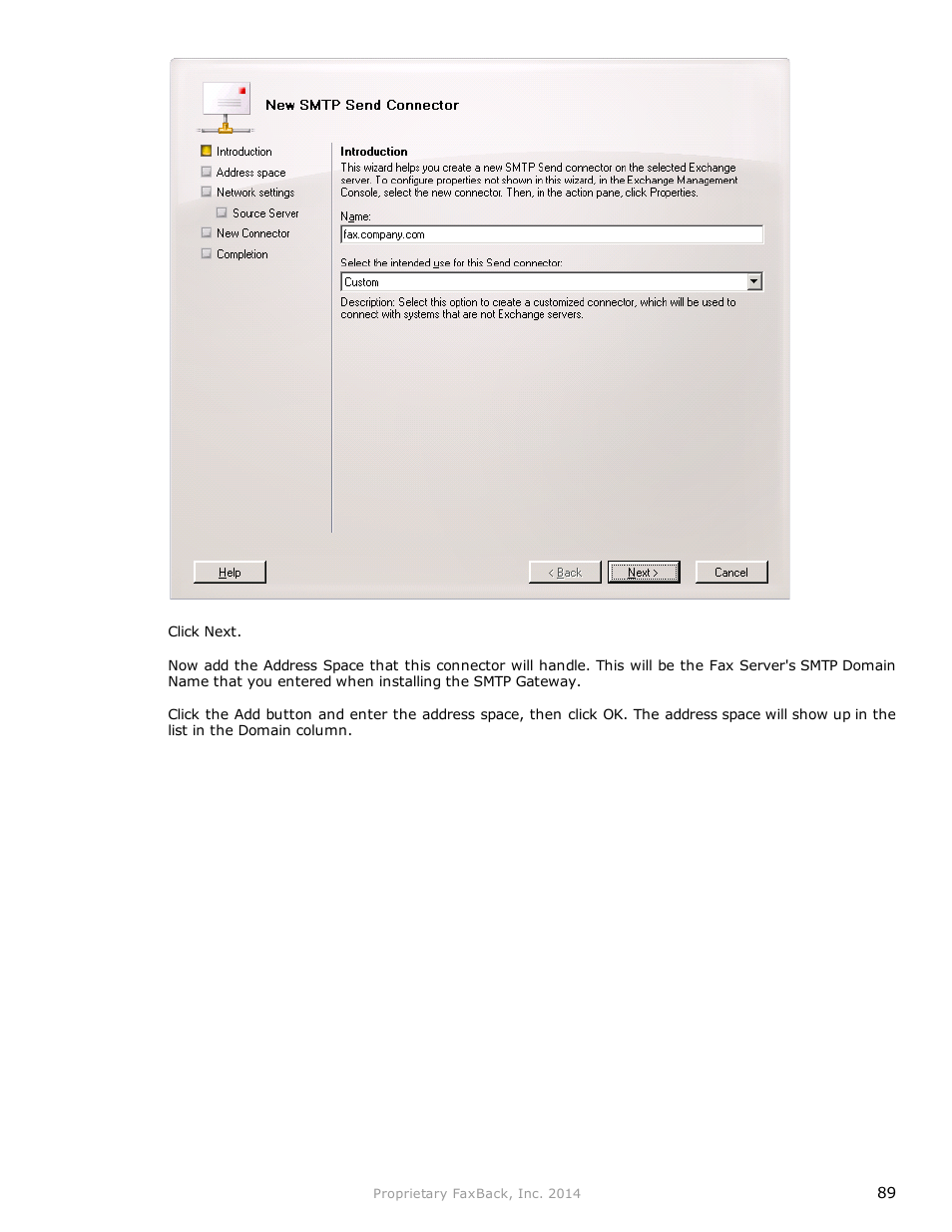 FaxBack NET SatisFAXtion 9.0 - Fax Server Manual User Manual | Page 89 / 203