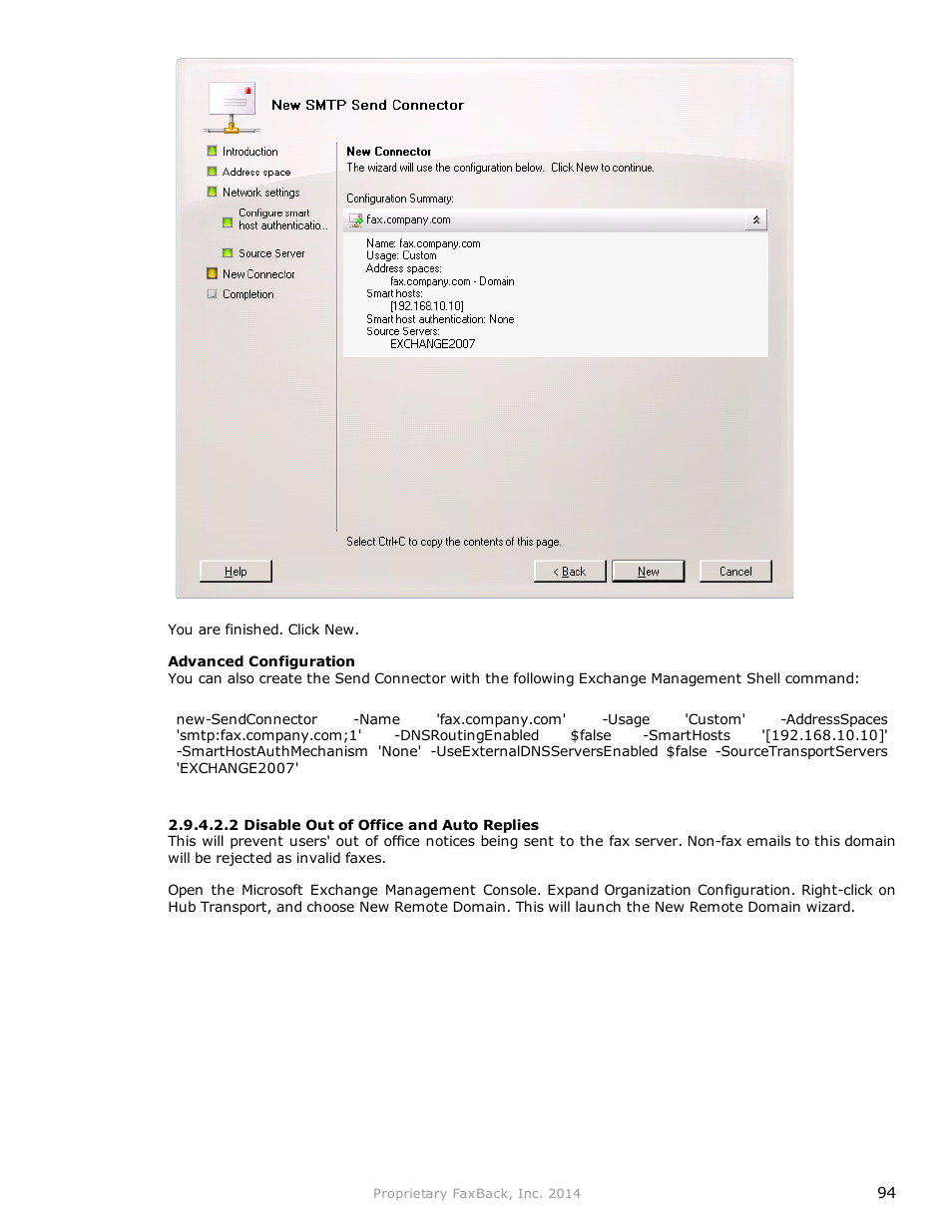 FaxBack NET SatisFAXtion 9.0 - Fax Server Manual User Manual | Page 94 / 203