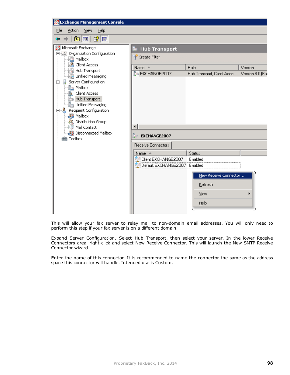 FaxBack NET SatisFAXtion 9.0 - Fax Server Manual User Manual | Page 98 / 203