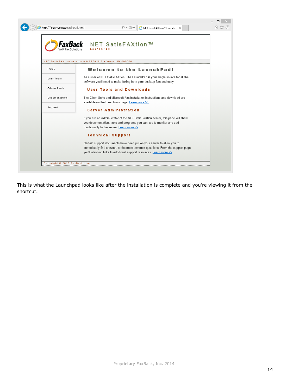 FaxBack NET SatisFAXtion 9.0 - Installation Guide (Carrier Edition) User Manual | Page 14 / 14