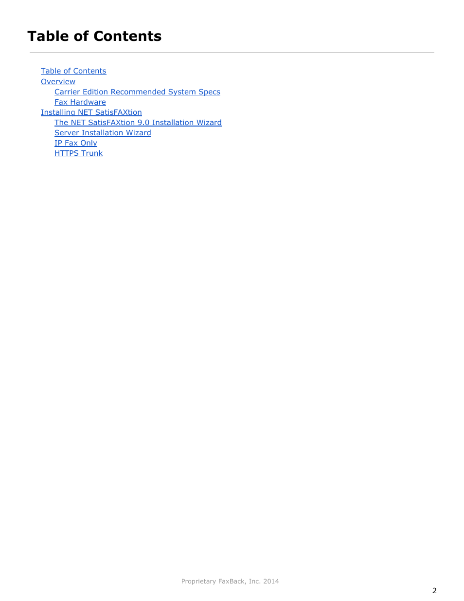 FaxBack NET SatisFAXtion 9.0 - Installation Guide (Carrier Edition) User Manual | Page 2 / 14