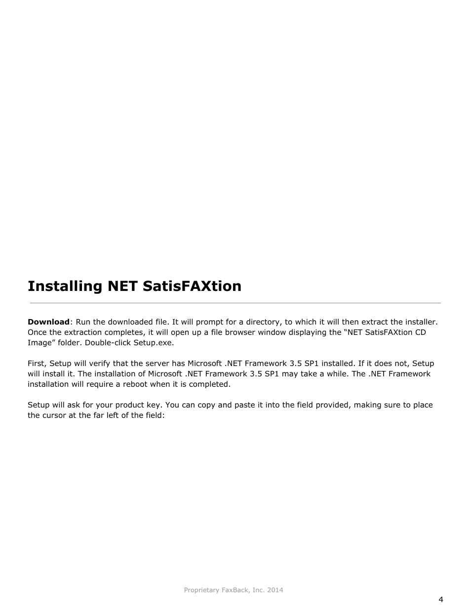 Installing net satisfaxtion | FaxBack NET SatisFAXtion 9.0 - Installation Guide (Carrier Edition) User Manual | Page 4 / 14