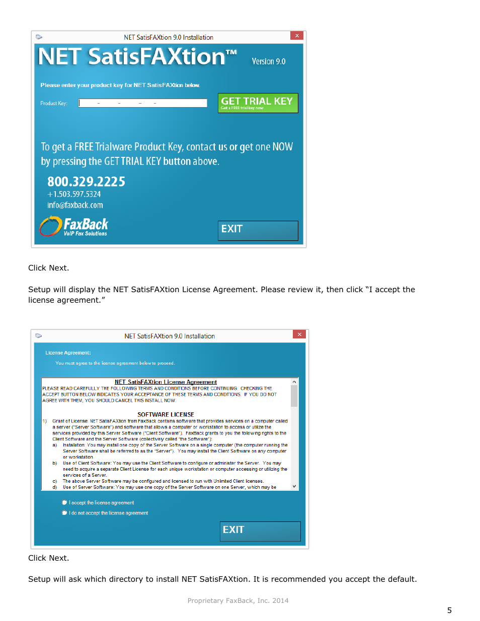 FaxBack NET SatisFAXtion 9.0 - Installation Guide (Carrier Edition) User Manual | Page 5 / 14