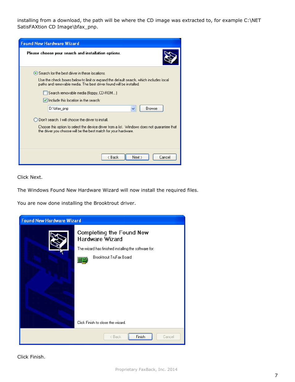 FaxBack NET SatisFAXtion 9.0 - Installation Guide (Small Business Edition) User Manual | Page 7 / 23