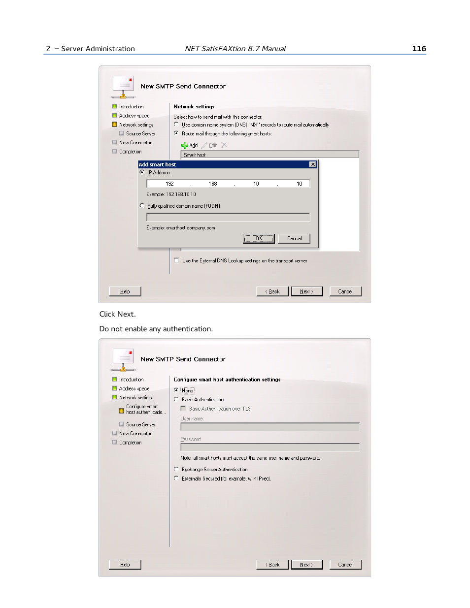 FaxBack NET SatisFAXtion 8.7 (Including R3) - Manual User Manual | Page 116 / 238