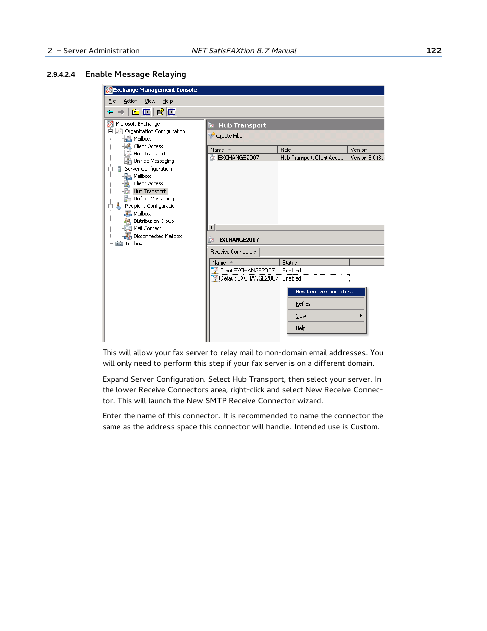 4 enable message relaying | FaxBack NET SatisFAXtion 8.7 (Including R3) - Manual User Manual | Page 122 / 238