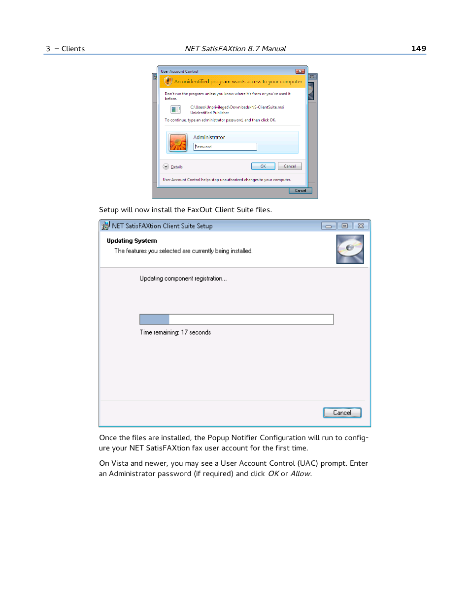 FaxBack NET SatisFAXtion 8.7 (Including R3) - Manual User Manual | Page 149 / 238