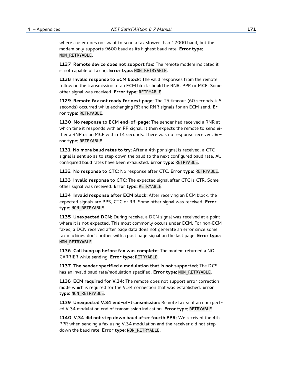 FaxBack NET SatisFAXtion 8.7 (Including R3) - Manual User Manual | Page 171 / 238