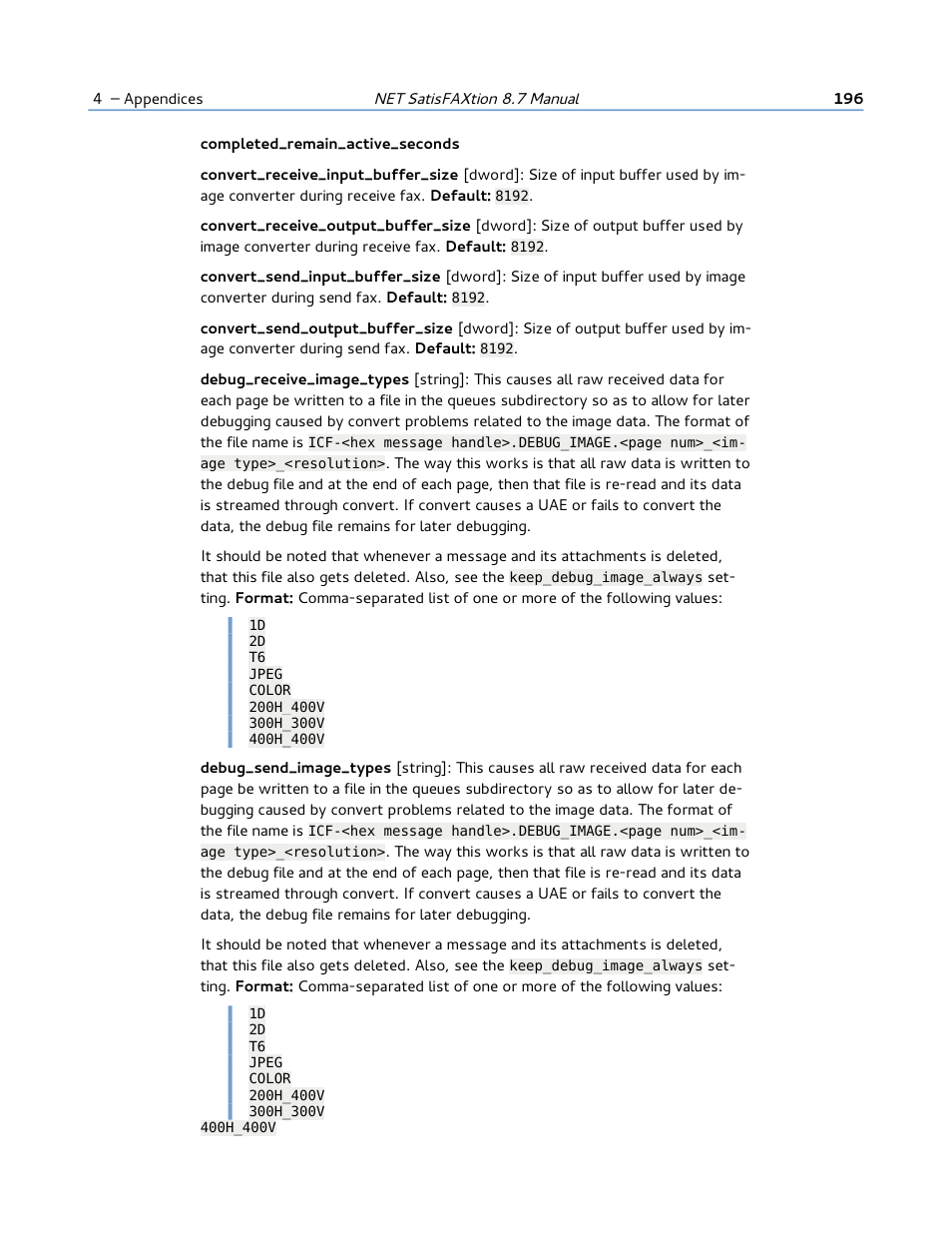 FaxBack NET SatisFAXtion 8.7 (Including R3) - Manual User Manual | Page 196 / 238