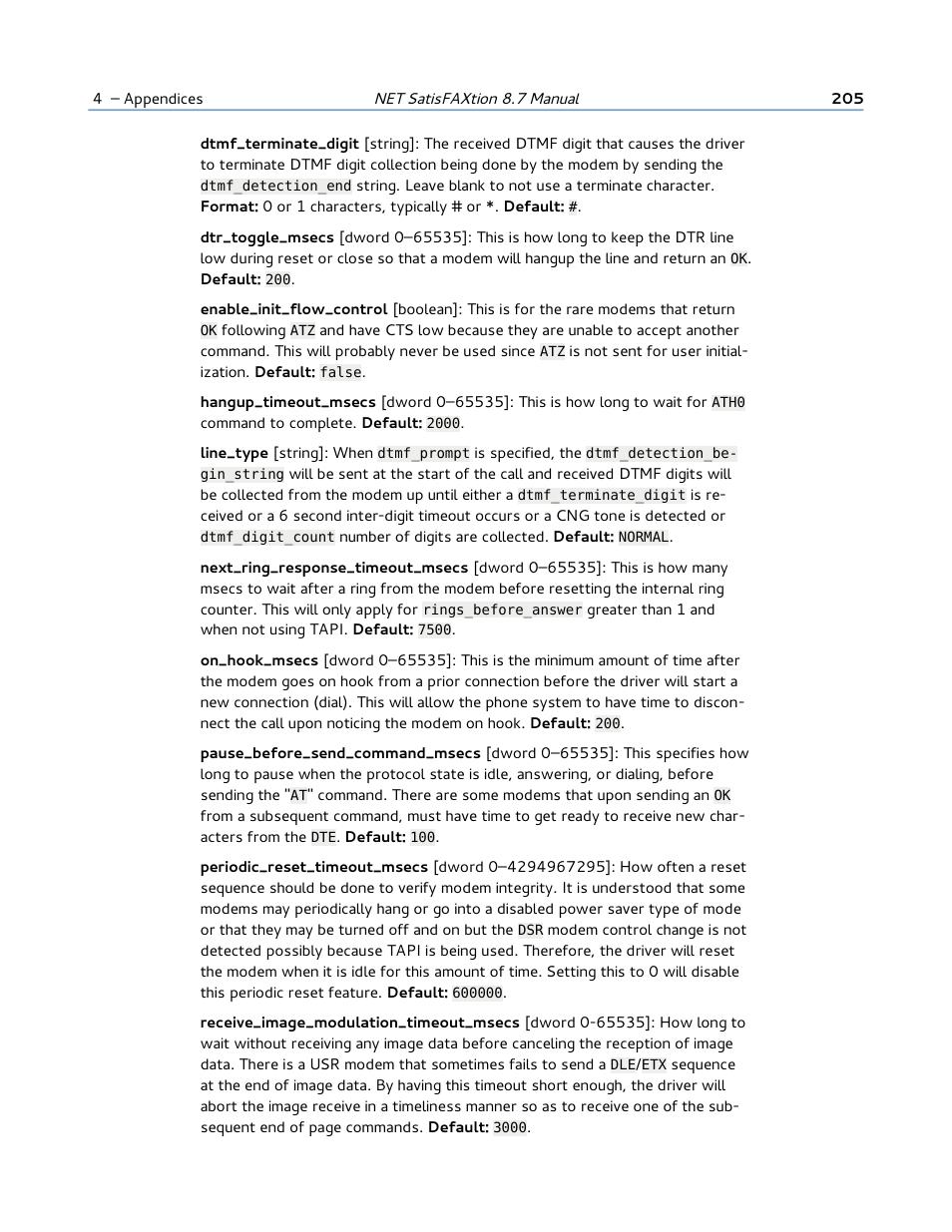 FaxBack NET SatisFAXtion 8.7 (Including R3) - Manual User Manual | Page 205 / 238