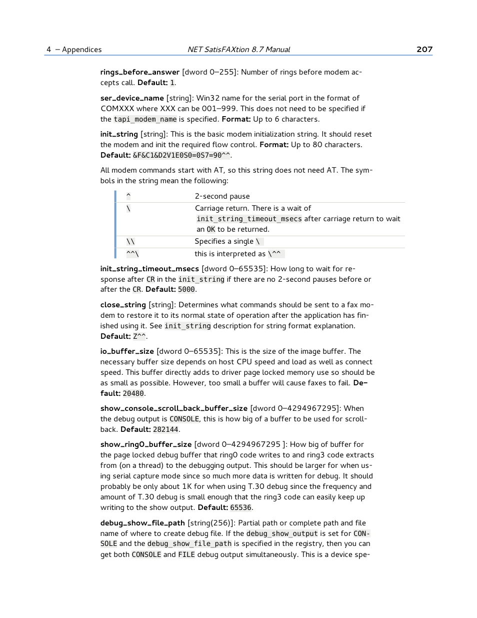 FaxBack NET SatisFAXtion 8.7 (Including R3) - Manual User Manual | Page 207 / 238