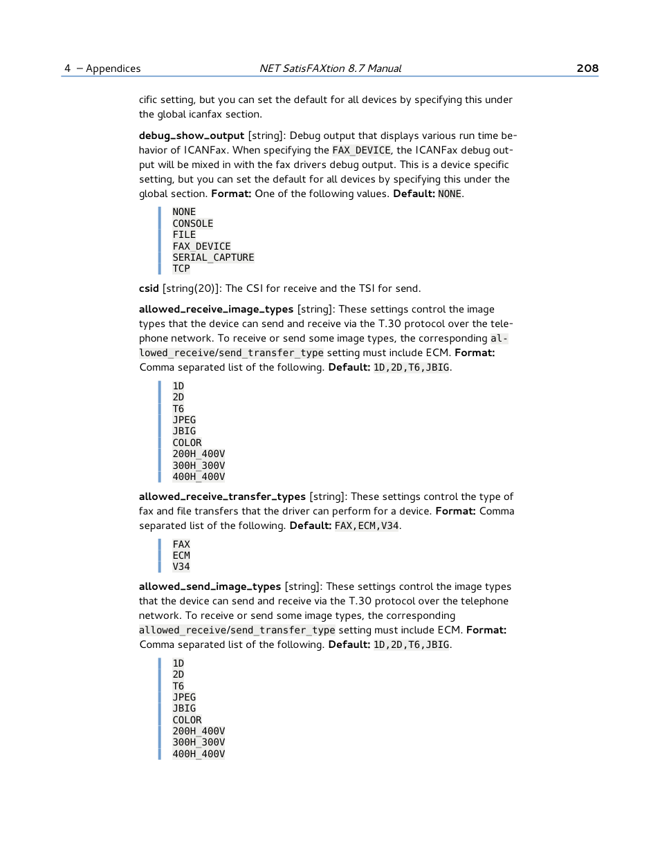 FaxBack NET SatisFAXtion 8.7 (Including R3) - Manual User Manual | Page 208 / 238