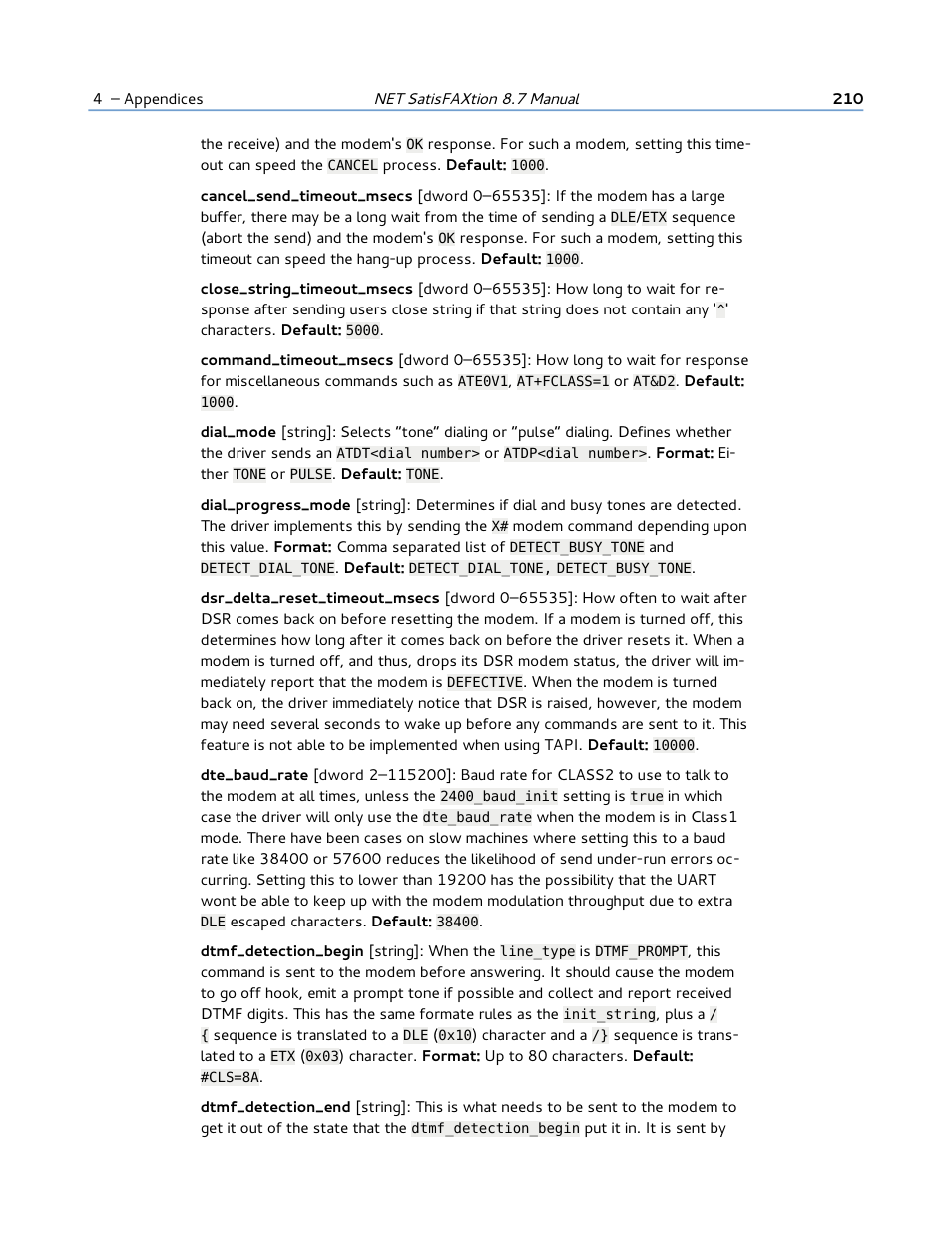 FaxBack NET SatisFAXtion 8.7 (Including R3) - Manual User Manual | Page 210 / 238