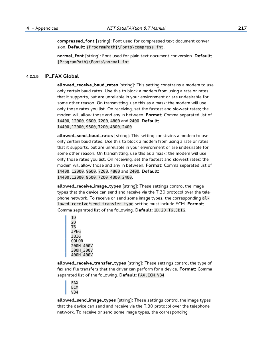 5 ip_fax global | FaxBack NET SatisFAXtion 8.7 (Including R3) - Manual User Manual | Page 217 / 238