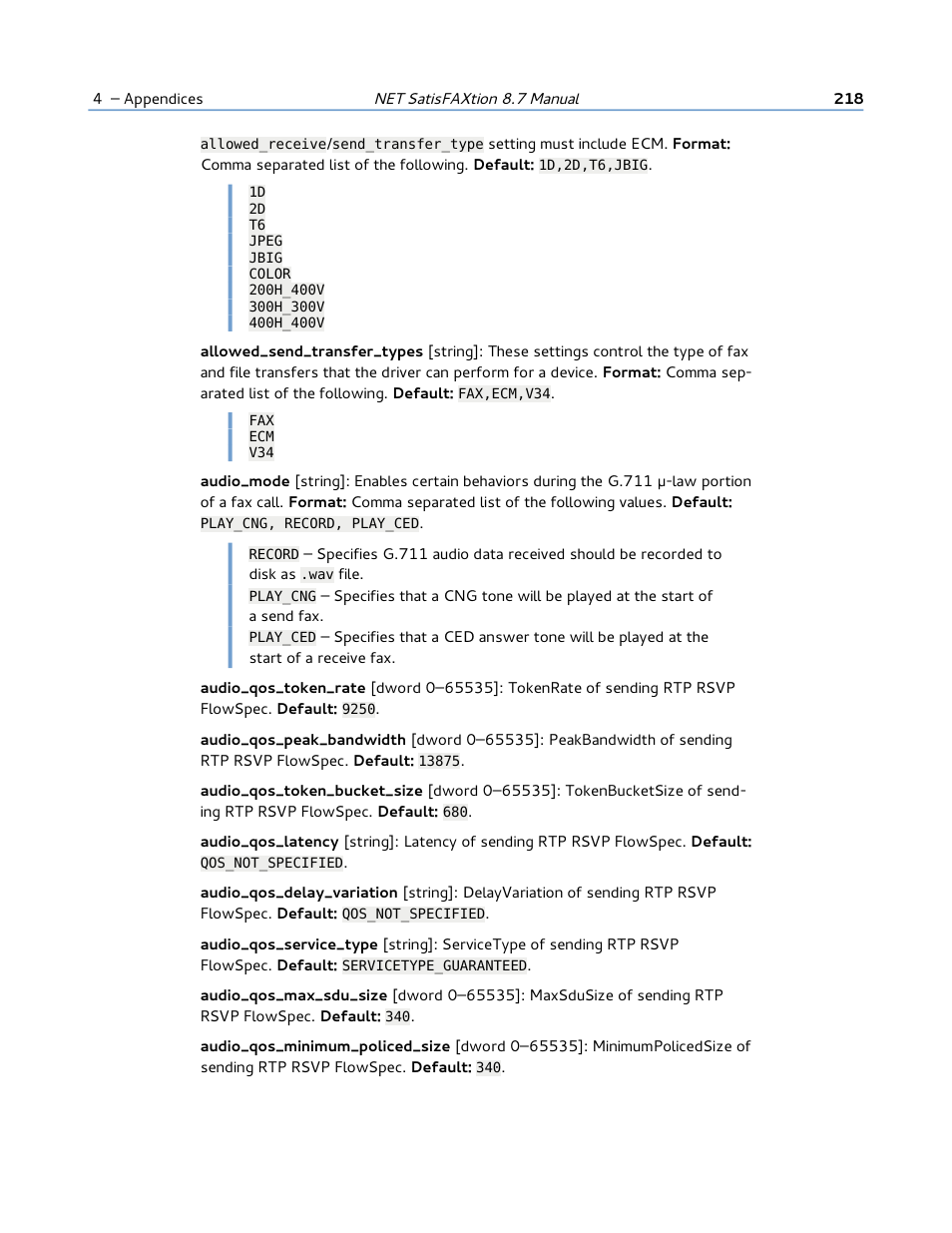 FaxBack NET SatisFAXtion 8.7 (Including R3) - Manual User Manual | Page 218 / 238
