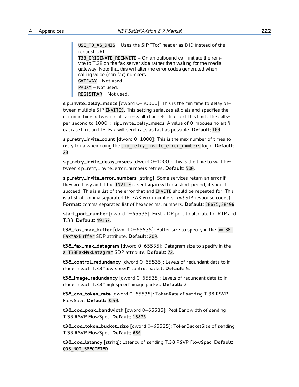 FaxBack NET SatisFAXtion 8.7 (Including R3) - Manual User Manual | Page 222 / 238