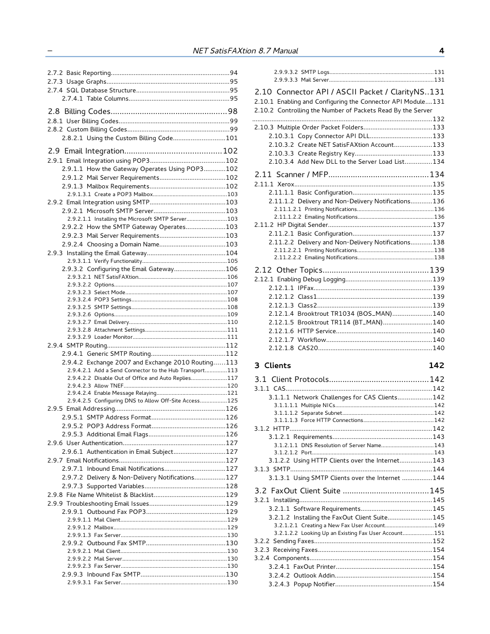 Net satisfaxtion 8.7 manual | FaxBack NET SatisFAXtion 8.7 (Including R3) - Manual User Manual | Page 4 / 238