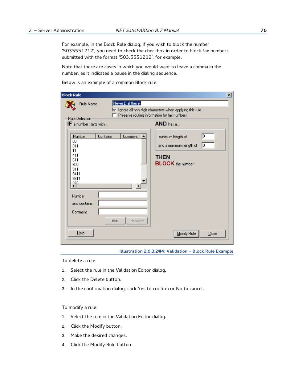 FaxBack NET SatisFAXtion 8.7 (Including R3) - Manual User Manual | Page 76 / 238