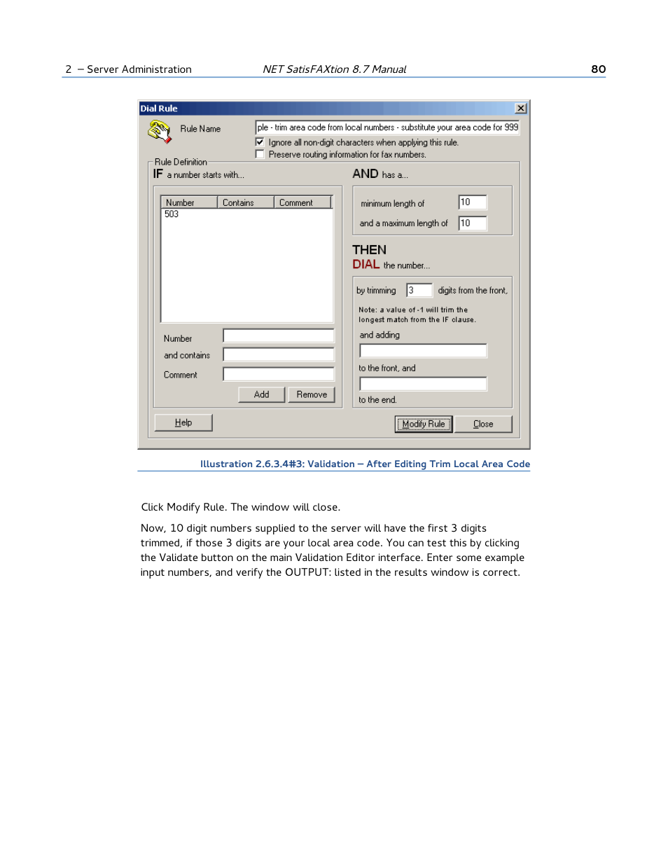 FaxBack NET SatisFAXtion 8.7 (Including R3) - Manual User Manual | Page 80 / 238