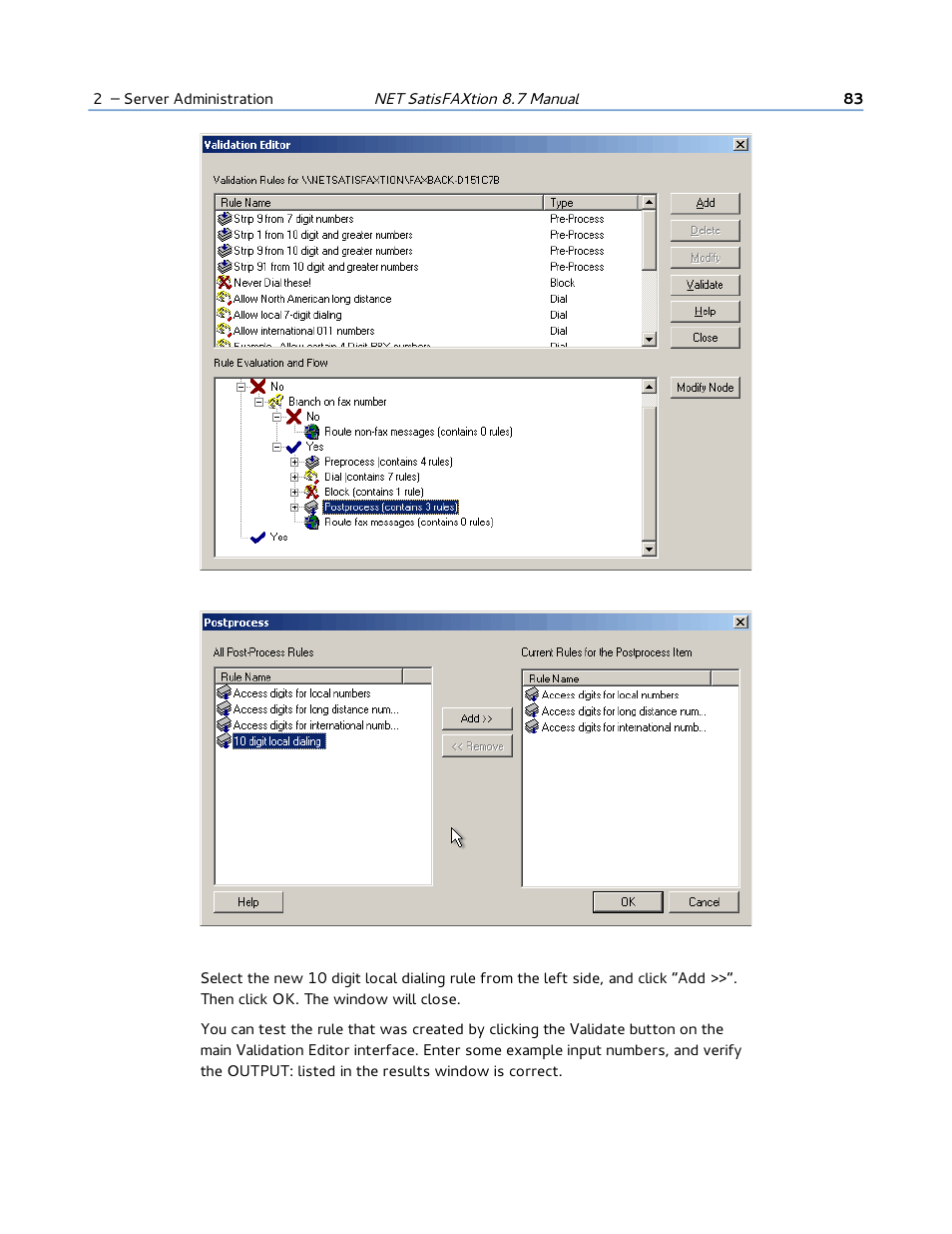 FaxBack NET SatisFAXtion 8.7 (Including R3) - Manual User Manual | Page 83 / 238
