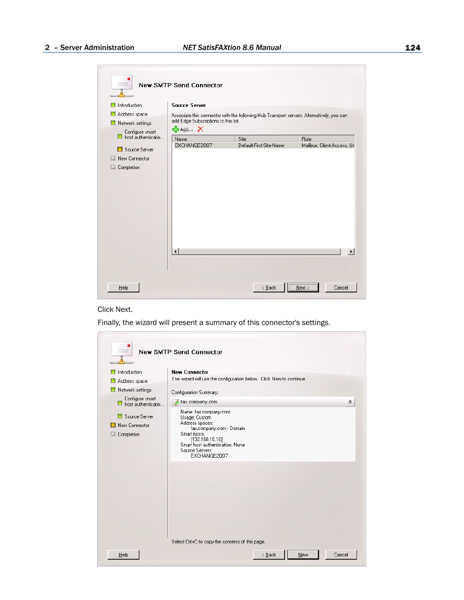 FaxBack NET SatisFAXtion 8.6 - Manual User Manual | Page 124 / 240