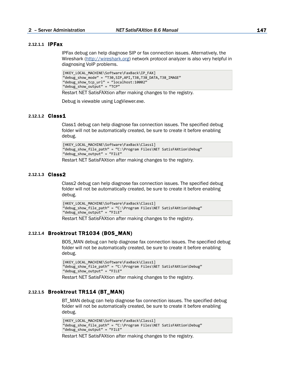 1 ipfax, 2 class1, 3 class2 | 4 brooktrout tr1034 (bos_man), 5 brooktrout tr114 (bt_man) | FaxBack NET SatisFAXtion 8.6 - Manual User Manual | Page 147 / 240