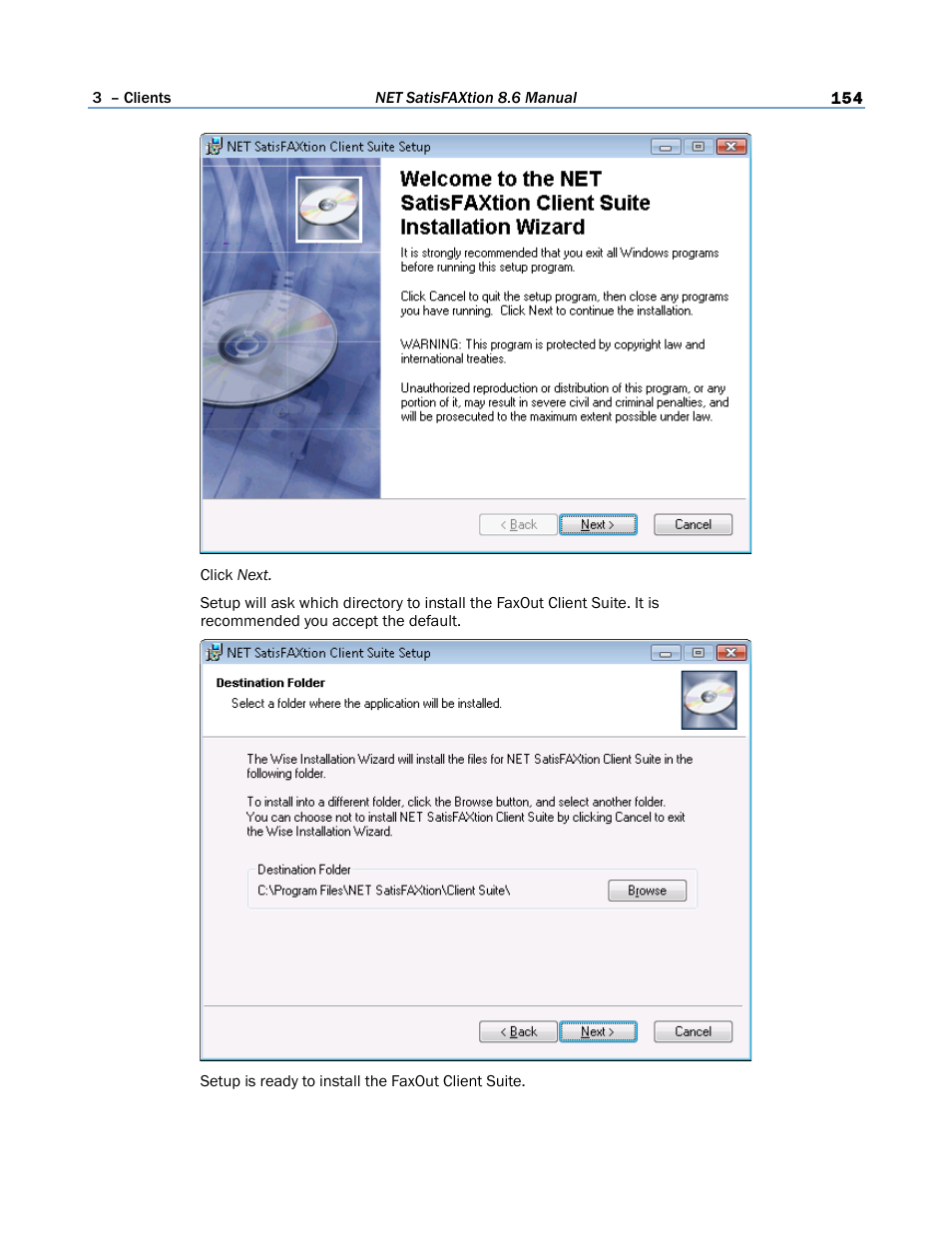 FaxBack NET SatisFAXtion 8.6 - Manual User Manual | Page 154 / 240