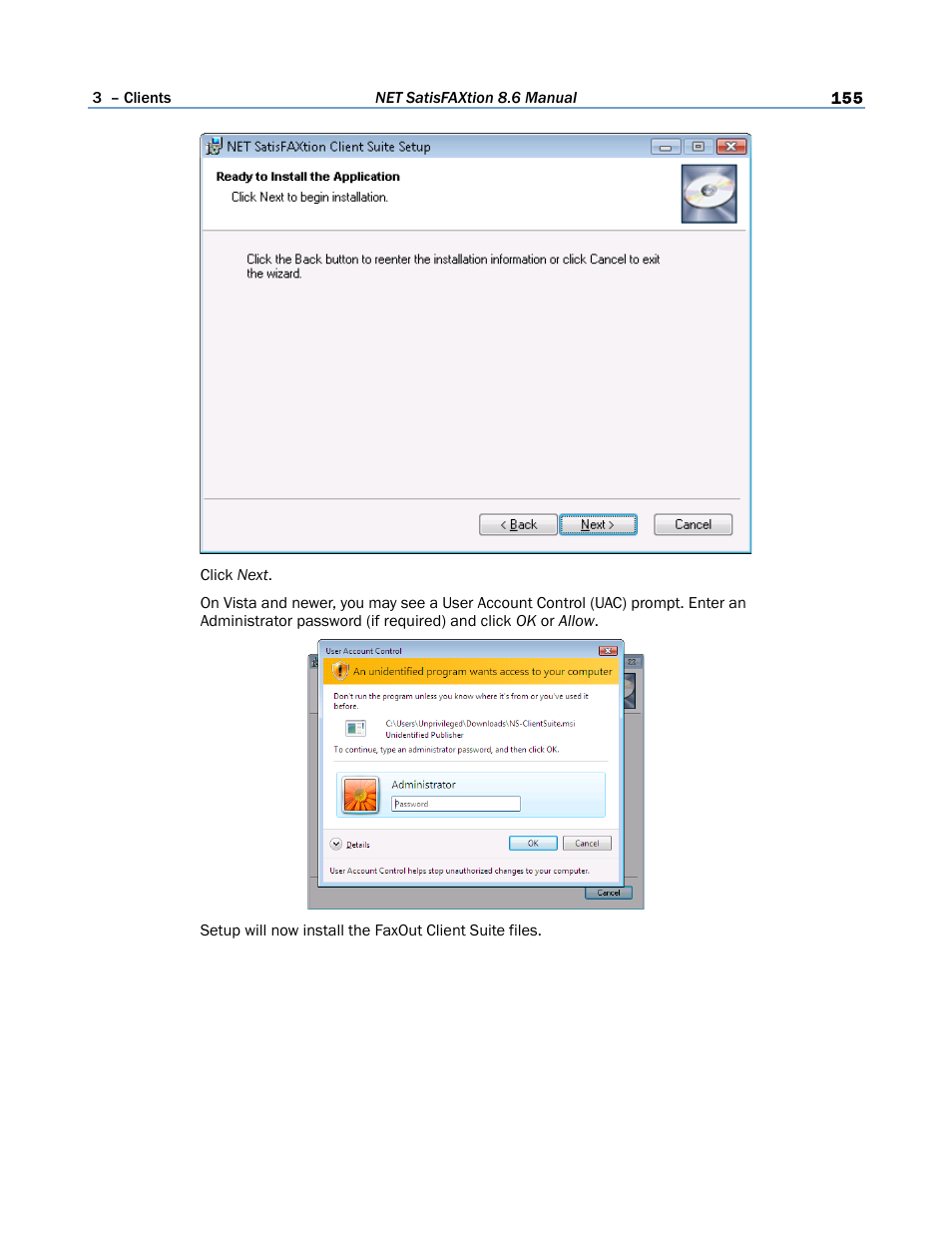 FaxBack NET SatisFAXtion 8.6 - Manual User Manual | Page 155 / 240