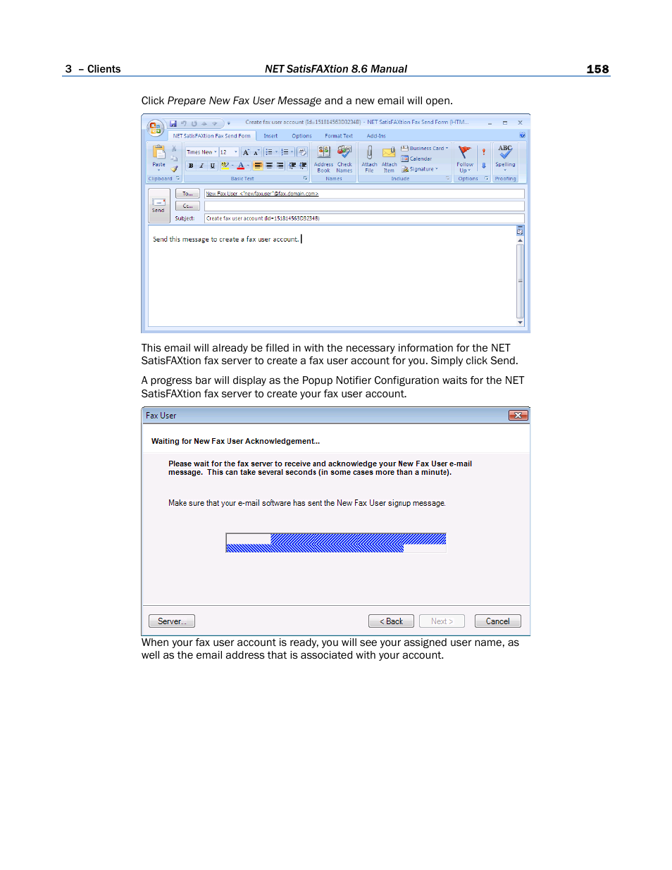 FaxBack NET SatisFAXtion 8.6 - Manual User Manual | Page 158 / 240